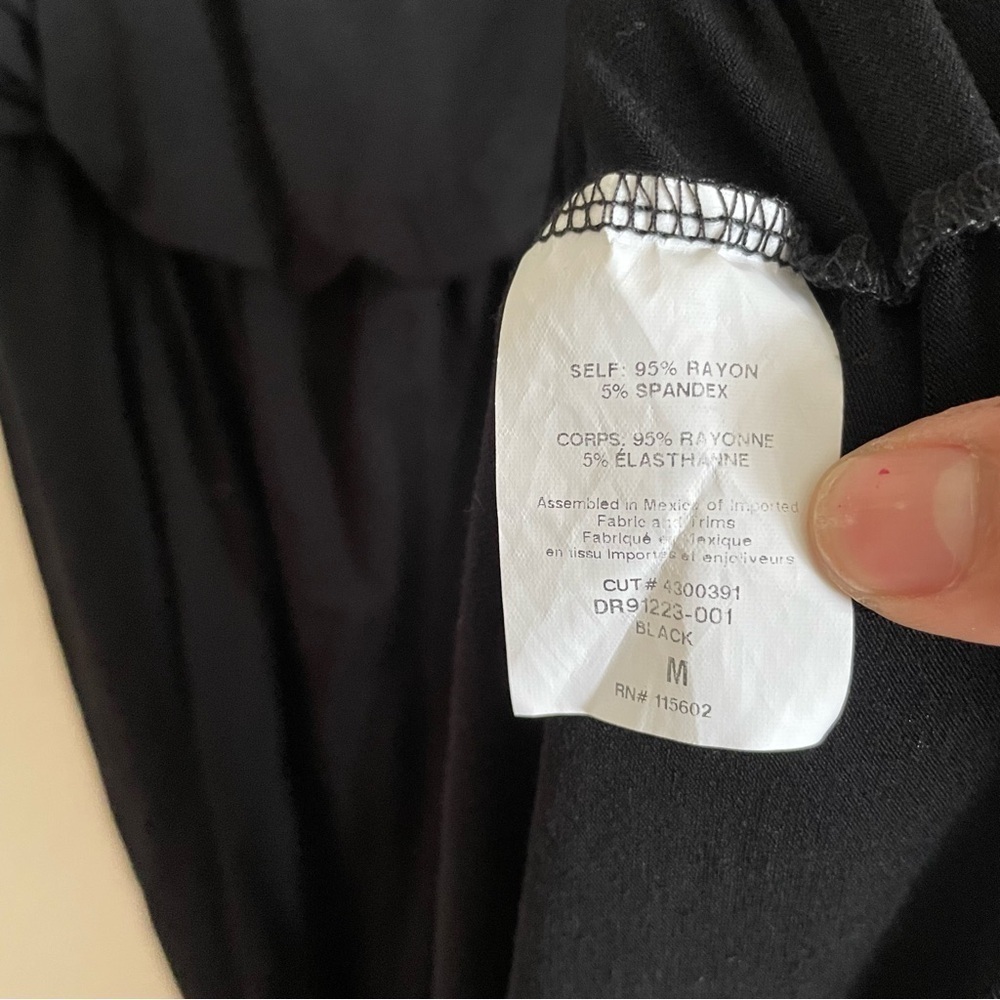 All in Favor womans Black Maxi Dress size M casual summer staple floor length - Picture 7 of 8